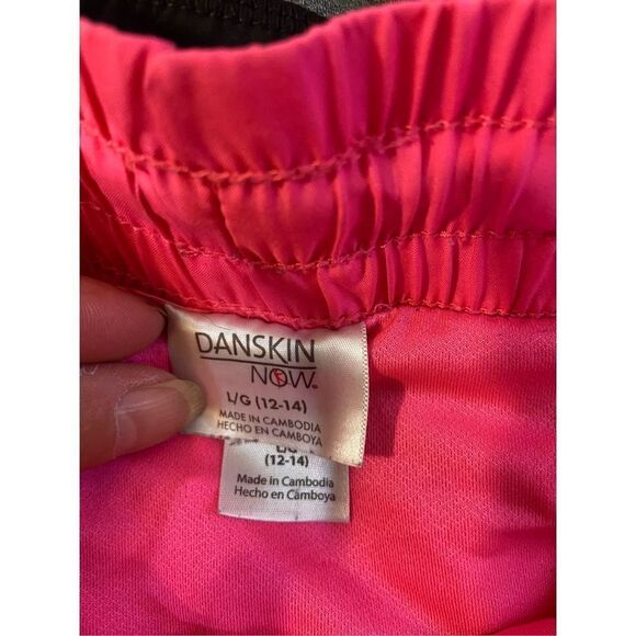Danskin large 12-14 gym shorts lot neon yellow and pink - Picture 2 of 9